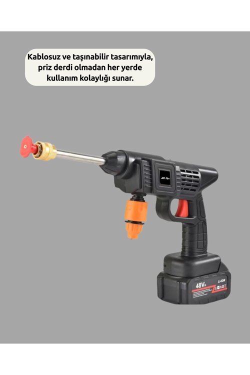 Kablosuz Taşınabilir Basınçlı Yıkama Tabancası Köpük Şişeli