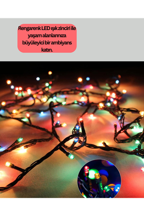 Dekoratif LED Çelenk Işık 8 Farklı Aydınlatma Modu