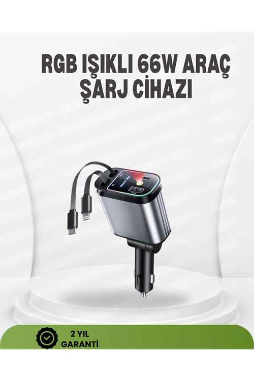 Ford, Opel, Volvo, Skoda Araçlar için 66W Çoklu Hızlı Şarj Cihazı