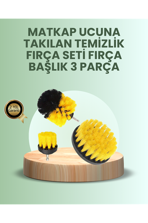 Banyo ve Mutfak İçin Matkap Ucu Temizlik Fırçası 3’lü Set
