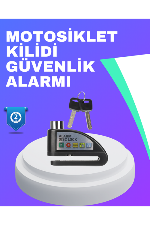 Su Geçirmez Alarm Disk Kilidi Motosiklet Scooter Bisiklet Güvenlik