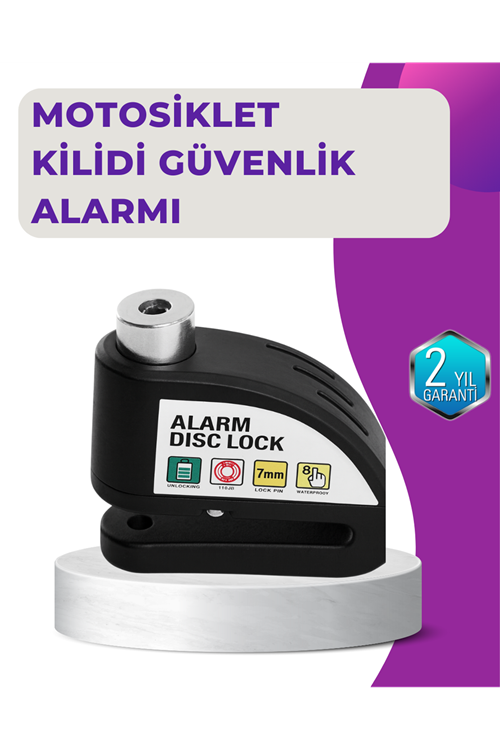 110 dB Alarm Disk Kilidi Motosiklet Scooter Bisiklet Güvenlik