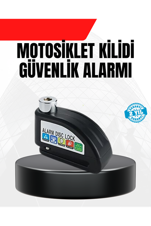 Alarm Disk Fren Kilidi Paslanmaz Çelik Motosiklet Scooter Bisiklet