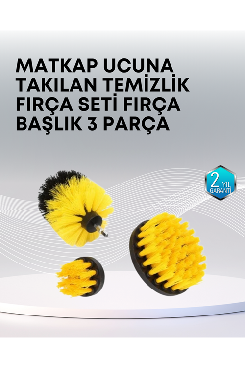 3’lü Matkap Ucu Temizlik Fırçası Seti Çok Amaçlı