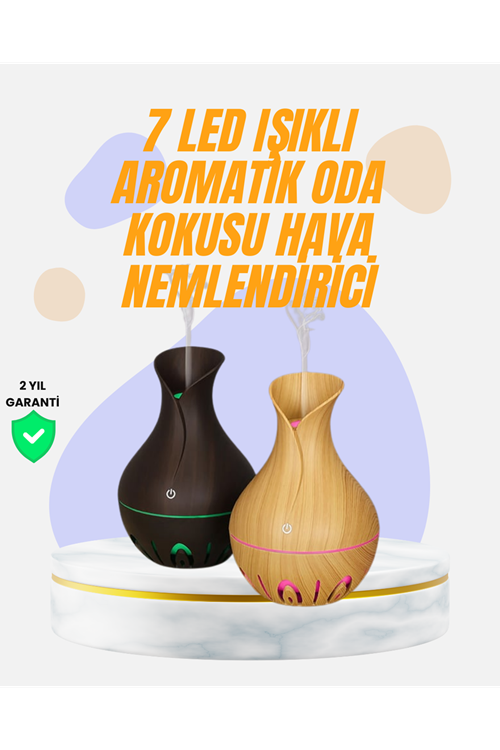 Led Işıklı Ultrasonik Oda Nemlendirici ve Uçucu Yağ Difüzörü