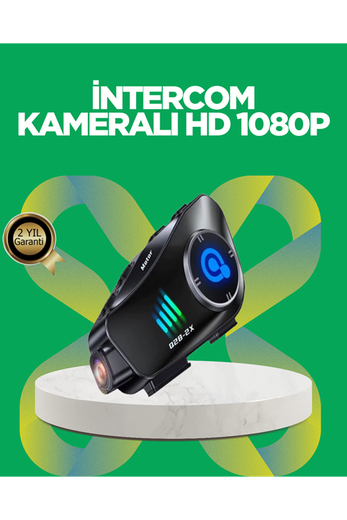 Q28 Bluetooth Kask Kulaklık 1080P Kamera – Su Geçirmez Motosiklet Interkom