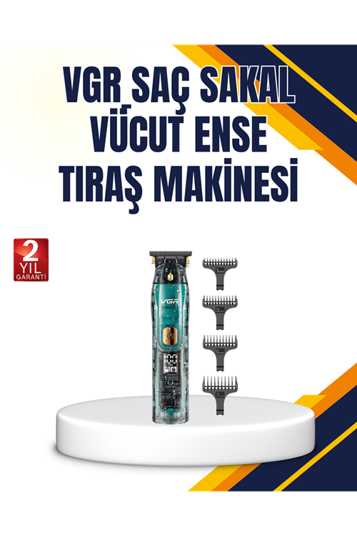 VGR V-695 Profesyonel Tıraş Makinesi Seramik Bıçaklı Turbo Güçlü Motor