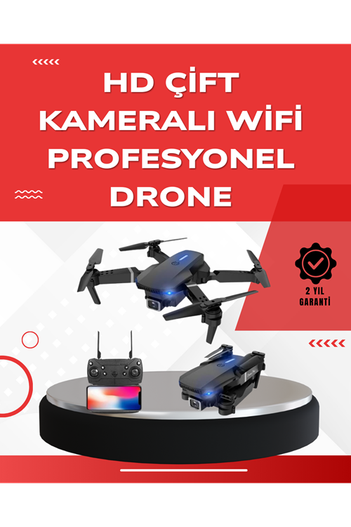 2.4G 4CH Katlanabilir Drone 100 Metre Uçuş Mesafeli
