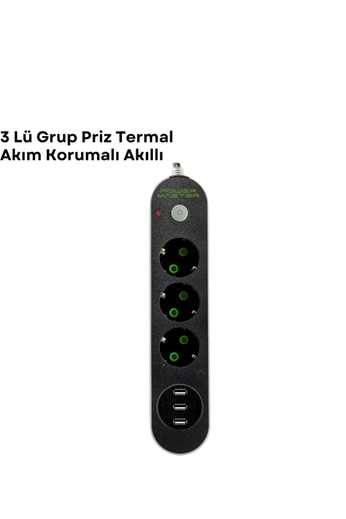 3 USB Portlu Üçlü Priz CXE103