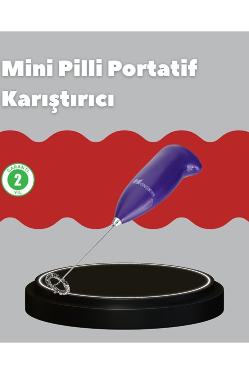 Frappe ve Cappuccino Maker – Taşınabilir Pilli Köpürtücü Mikser