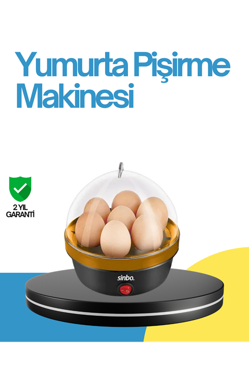 7 Yumurta Kapasiteli Yumurta Pişirme Makinesi Rafadan Orta ve Katı