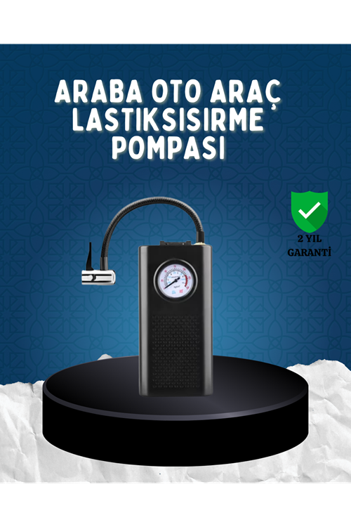 Elektrikli Hava Kompresörü Type-C USB Şarjlı Çok Fonksiyonlu Lastik Pompası