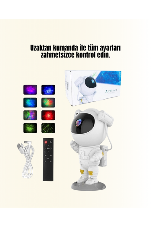 Yıldız ve Ay Efektli Uzaktan Kumandalı Projeksiyon Lamba