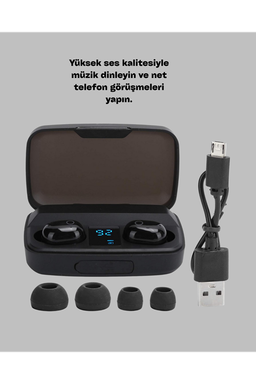Telefon Şarj Destekli 1800 mAh A10s TWS Kablosuz Kulak İçi Kulaklık