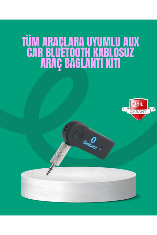 Taşınabilir Bluetooth AUX Araç Müzik ve Konuşma Kiti