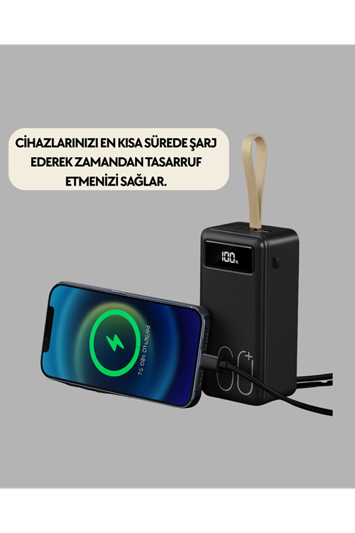 LED Ekranlı Çok Fonksiyonlu Taşınabilir Şarj Ünitesi Powerbank