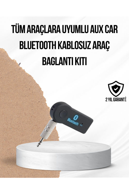Araç İçi Bluetooth AUX Adaptörü ve Telefon Görüşme Cihazı