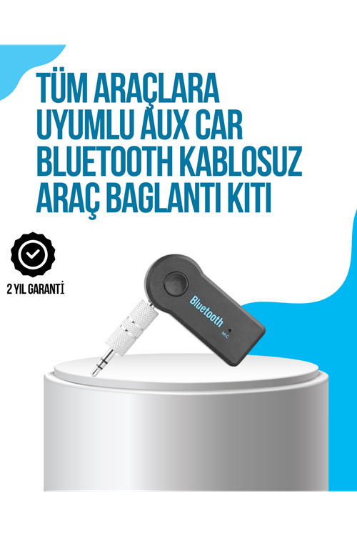 Araç İçi Bluetooth AUX Müzik ve Telefon Görüşmesi Adaptörü