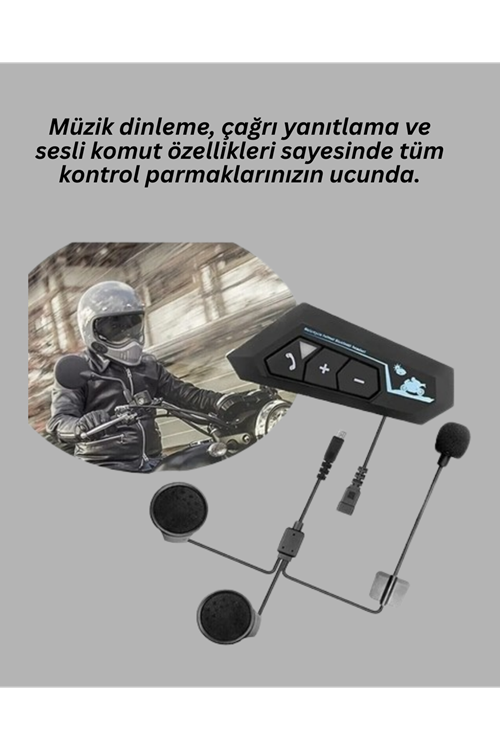 Su Geçirmez BT22 Bluetooth Kask Kulaklığı GPS ve Müzik Uyumlu