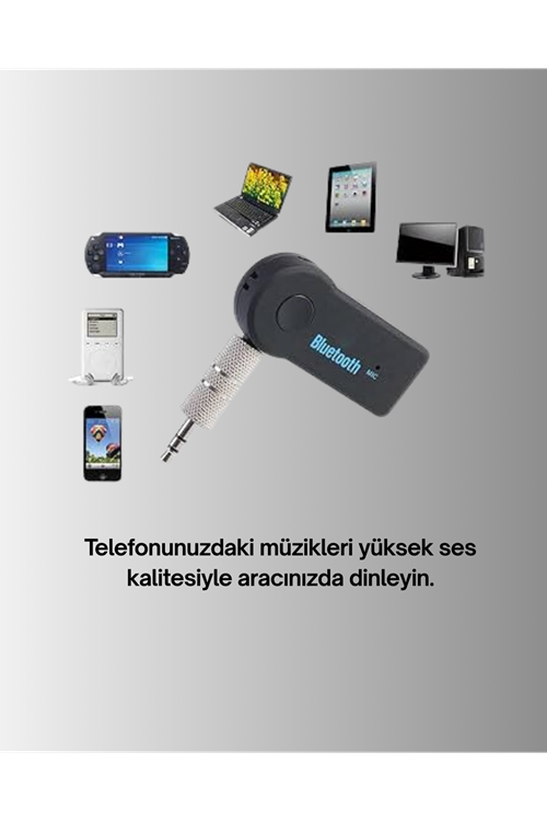 Araç İçi Bluetooth AUX Müzik ve Telefon Görüşmesi Adaptörü