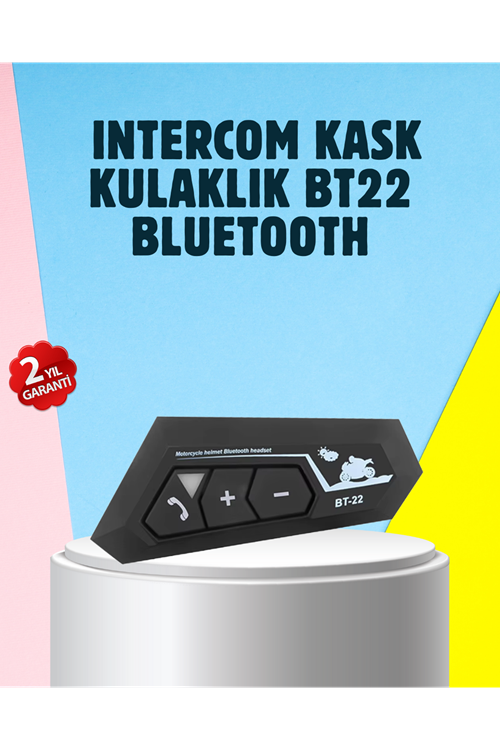 BT22 Motosiklet Kask İçi Bluetooth Kulaklık İnterkom Destekli