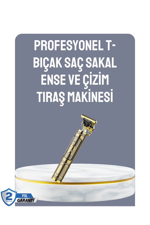 LCD Ekranlı Şarjlı Tıraş Makinesi Erkek Saç Sakal Kesme