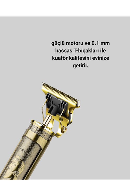 LCD Ekranlı Şarjlı Tıraş Makinesi Erkek Saç Sakal Kesme