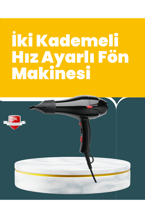 Tüm Saç Tipleri İçin 2200W Güçlü Fön Makinesi