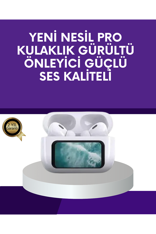 Dokunmatik Ekranlı Bluetooth Kulaklık ANC Gürültü Önleme Suya Dayanıklı