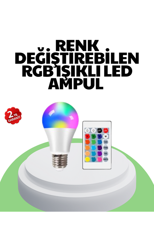 2025 RGB LED Ampul Uzaktan Kumandalı Renkli Işık A Kalite