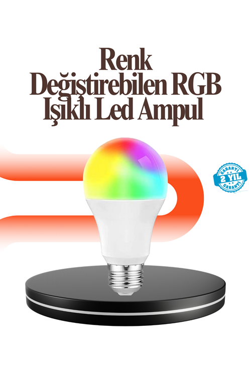 Renk Değiştiren RGB LED Ampul 16 Renk Uzaktan Kumandalı 2025 Model