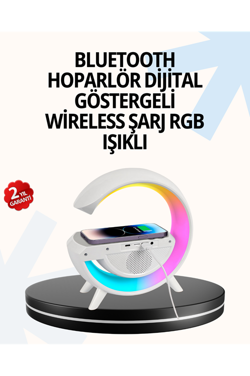15W Hızlı Şarj Destekli LED Atmosfer Işığı ve Alarm Fonksiyonlu Lamba