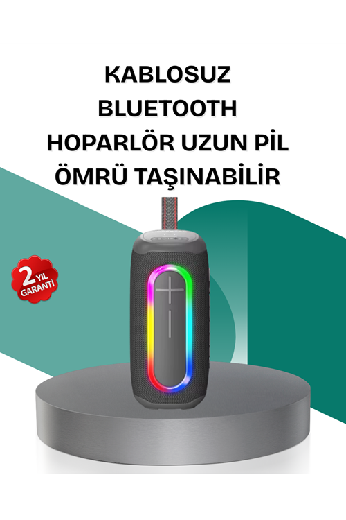Renkli LED Işıklı Kablosuz Hoparlör IP67 Sertifikalı