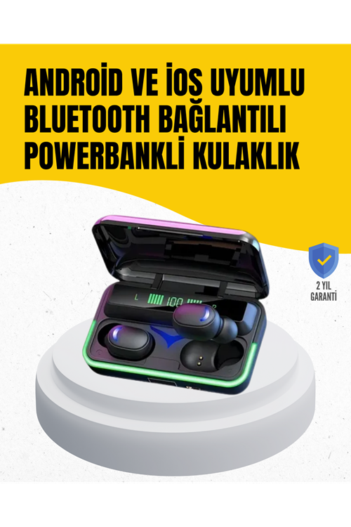 Su Geçirmez E10 Bluetooth Kulaklık Powerbank ve Gürültü Engelleme