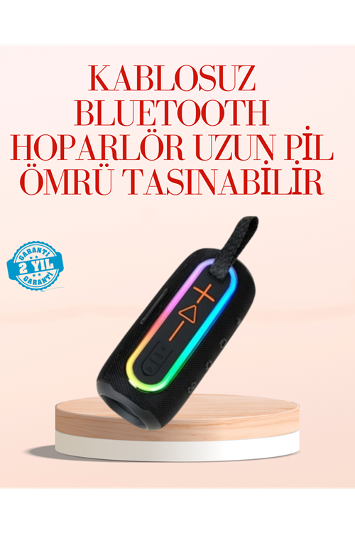Taşınabilir Bluetooth Hoparlör Kırmızı IP67 Su Geçirmez