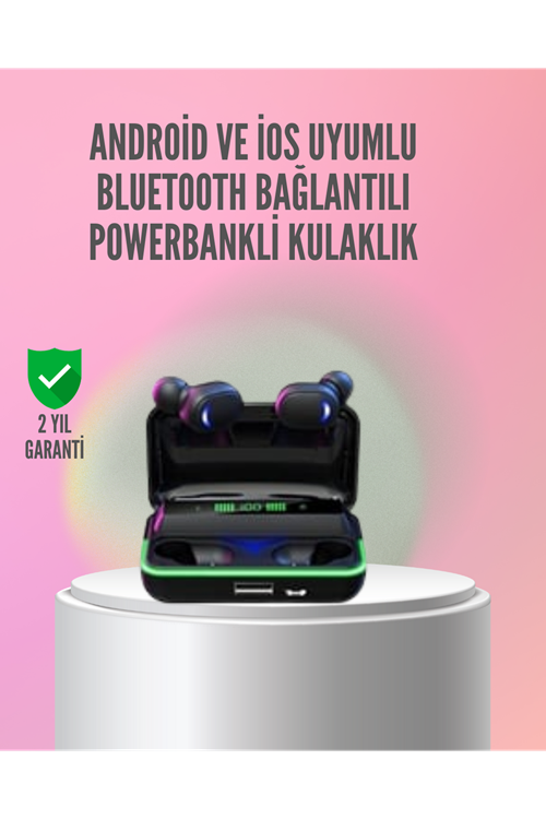 Powerbank Özellikli Bluetooth 5.1 Kulaklık Oyun ve Müzik İçin
