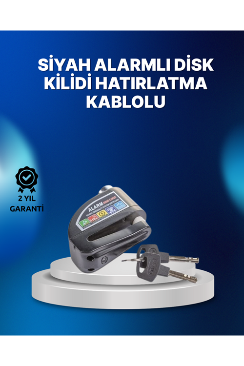 Suya Dayanıklı 110dB Alarmlı Çelik Disk Kilidi