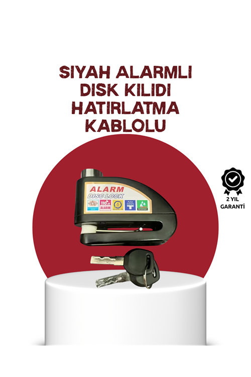 Güvenlik Sensörlü Alarmlı Disk Kilidi Motosiklet ve Bisiklet İçin