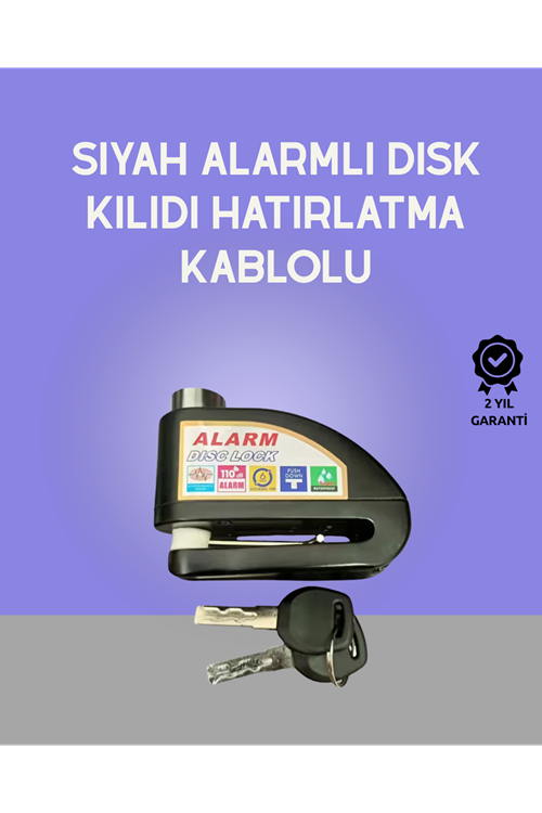 Yüksek Sesli 110dB Çelik Disk Kilidi Su Geçirmez