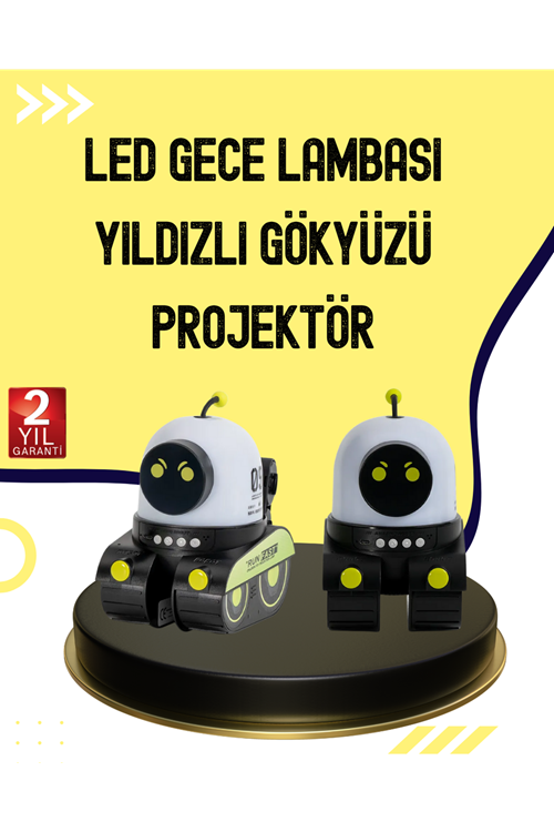 Otomatik Döner Slaytlı Üç Parlaklık Ayarlı Projektör Lamba