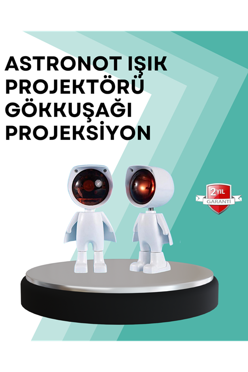 360° Ayarlanabilir Başlıklı Astronot Gece Lambası
