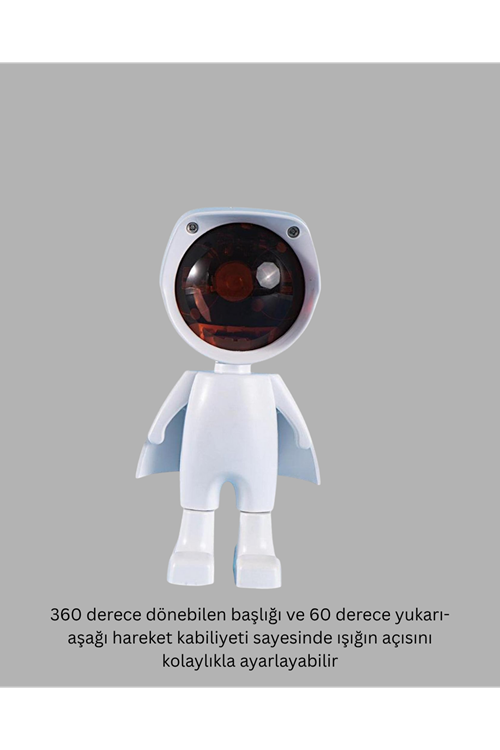 360° Ayarlanabilir Başlıklı Astronot Gece Lambası