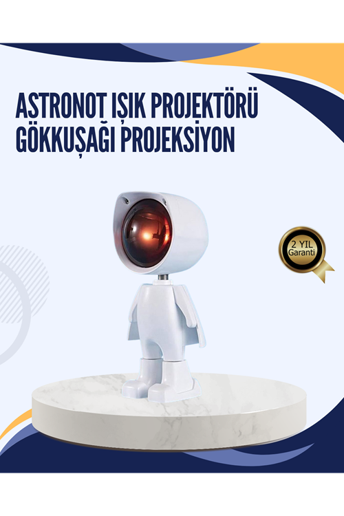 Gün Batımı Efekti Sunan Astronot LED Masa Lambası
