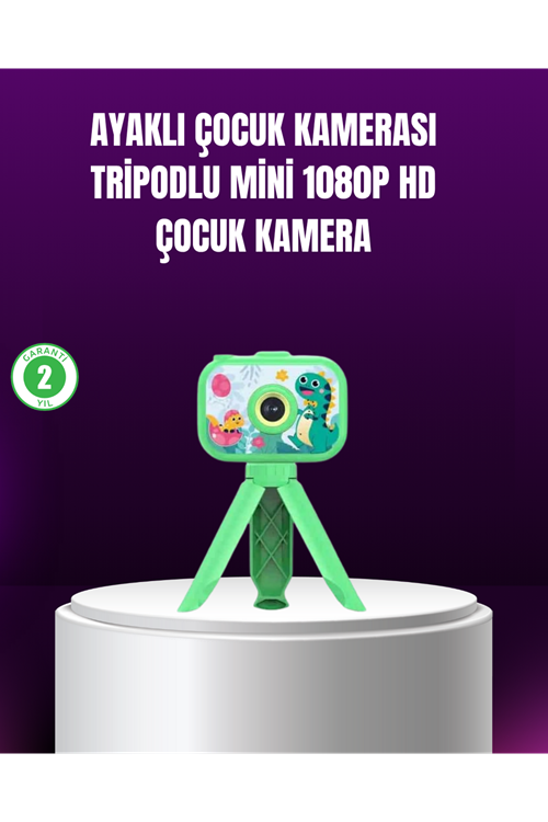 1080P HD Çocuk Vlog Kamerası – Tripod ve Eğitici Oyunlarl