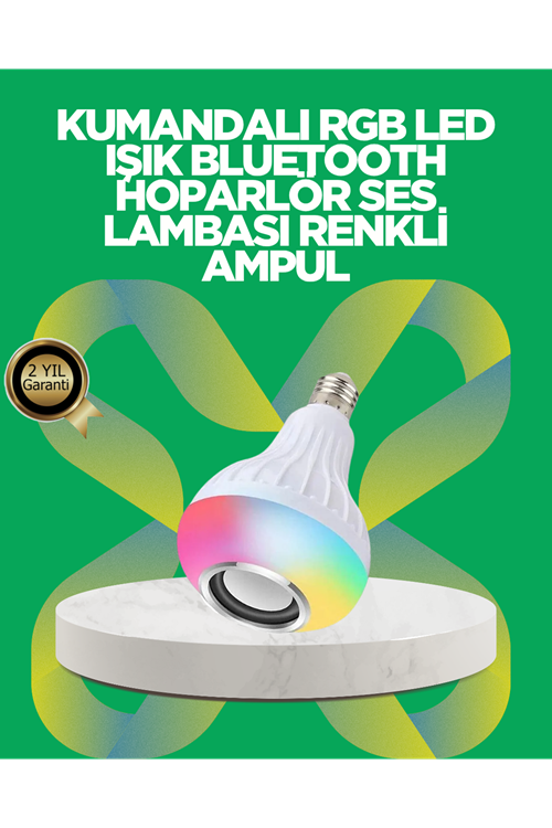 Bluetooth Hoparlörlü LED Ampul – 12W Enerji Tasarruflu