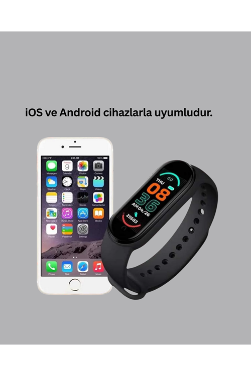 iOS ve Android Uyumlu Akıllı Bileklik – Çok Fonksiyonlu Kullanım