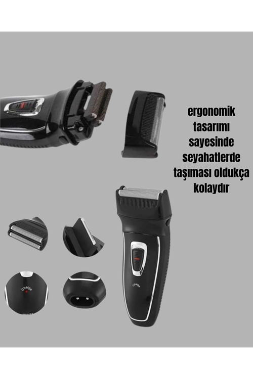 Şarj Göstergeli Yıkanabilir Erkek Tıraş Makinesi