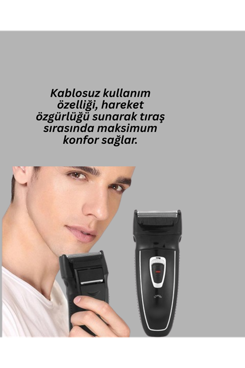 Şarj Göstergeli Yıkanabilir Erkek Tıraş Makinesi
