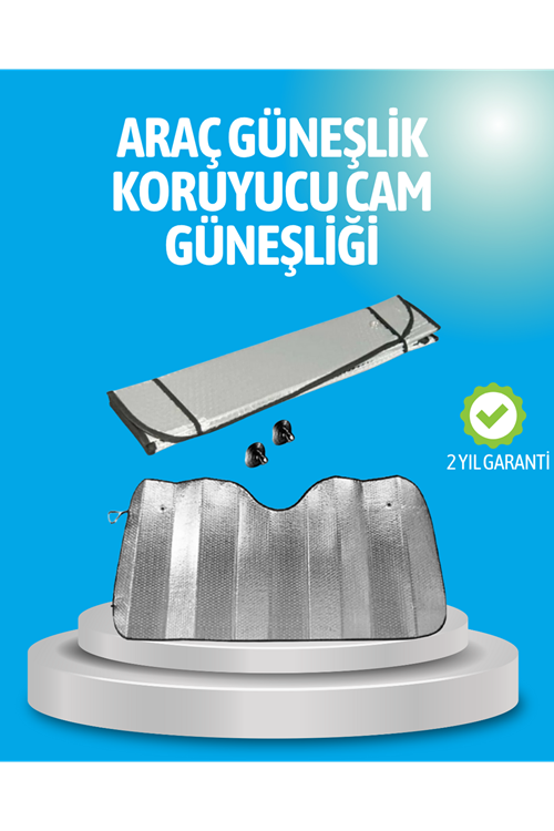 Gelişmiş Yansıtıcılı Katlanabilir Araç Güneşliği – Alüminyum & Süngerli İzolasyon Teknolojisi
