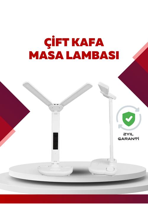 Göz Koruyucu LED Okuma Lambası | Titreşimsiz Işık, Kalemlik ve Stand Fonksiyonlu